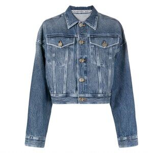 NWT Alexander Wang Denim Jacket With Silver Nickel Coin Buttons